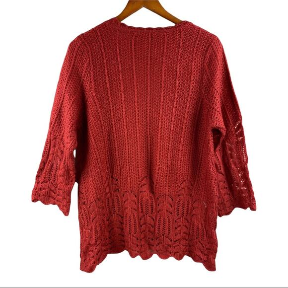 ModCloth delicate open work knit sweater size S - Picture 4 of 7